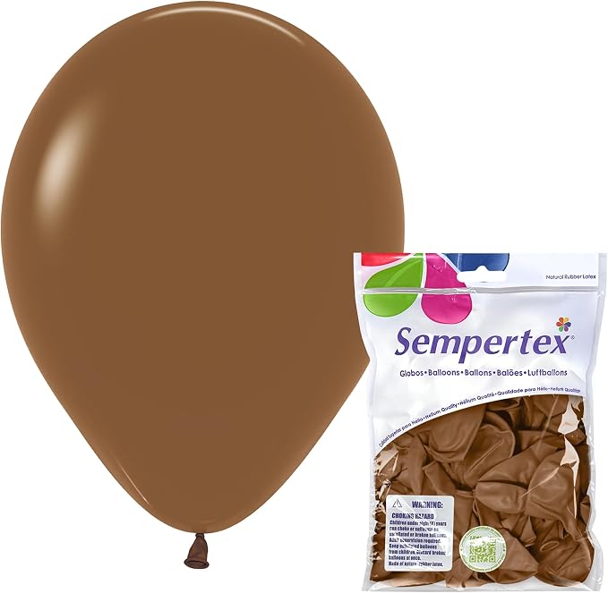 Sempertex Round Deluxe Coffee Balloons, 11 Inch, Graduation, Baby Shower by Sempertex