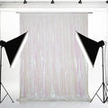 Eternal Beauty White Iridescent 3mm Sequin Backdrop 8x10 Ft by EternalBeauty