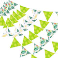 G2PLUS Tropical Fabric Bunting Banner, 39FT Extra Long Reusable Cotton Triangle by G2PLUS