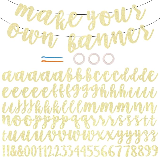 BEISHIDA 116 PCS A-Z DIY Letter Banner Kit Make Your Own Banner，Including 111 by Beishida