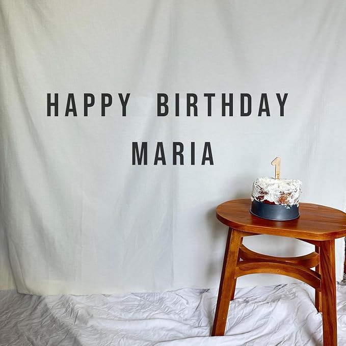 Personalised Birthday Name Flag, Custom Birthday Banner Fabric Sign, Boho Wall - Image 4