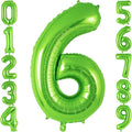 Green Number 6 Balloon 40 Inch, Big Large Foil Helium Number Balloons, Jumbo by AIQINHU