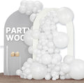 PartyWoo White Balloons 120pcs Matte White Latex Balloons Different Sizes | 18 by PartyWoo