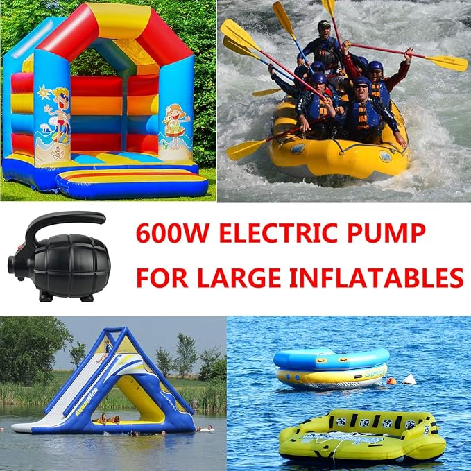 Electric Air Pump for Inflatables, 4 Detachable Nozzles, Inflator/Deflator - Image 5