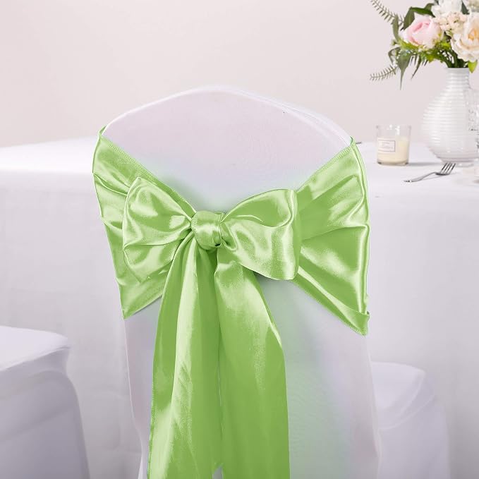 10-Pack Satin Table Runner Light Green 12 x 108 inches Long, Table Runners - Image 7