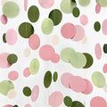 Sage Green and Dusty Pink Polka Dots Garlands Olive Green Dusty Rose Beige by pinkblume
