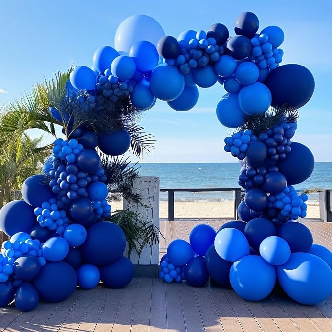 Royal Blue Latex Balloons Different Sizes Double Stuffed Dark Navy Blue Balloon - Image 2