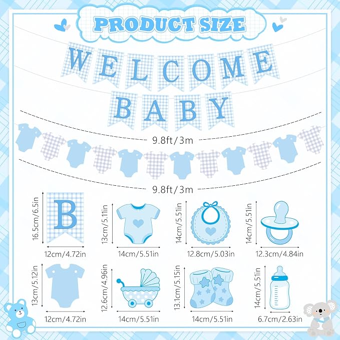 Baby Shower Decorations | Welcome Baby Sign Banner - Image 2