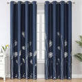 Navy Blue Blackout Curtains 102 Inches Long, Grommet Curtains by ESTELARTEXTILER