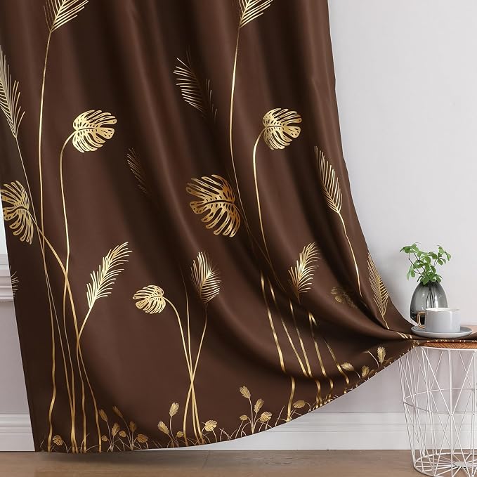 Brown Blackout Curtains 63 Inches Long - Image 7