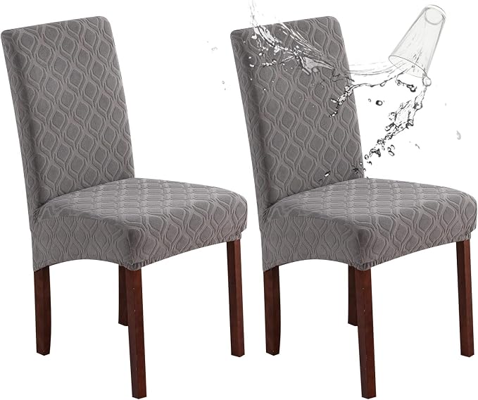 Waterproof Dining Chair Covers Set of 2 Parsons Chair Slipcovers | Double by Genina