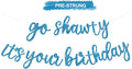 BEISHIDA Sky Blue Pre-Strung Go Shawty It's Your Birthday Banner Decor | Glitter by Beishida