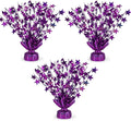 PMU 3 Pack Bursting Star Metallic Foil Spray Centerpiece- Purple Prismatic by PMU