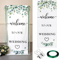 Yousoontic Welcome to Our Wedding Linen Rustic Wedding Welcome Banner Plain by Yousoontic