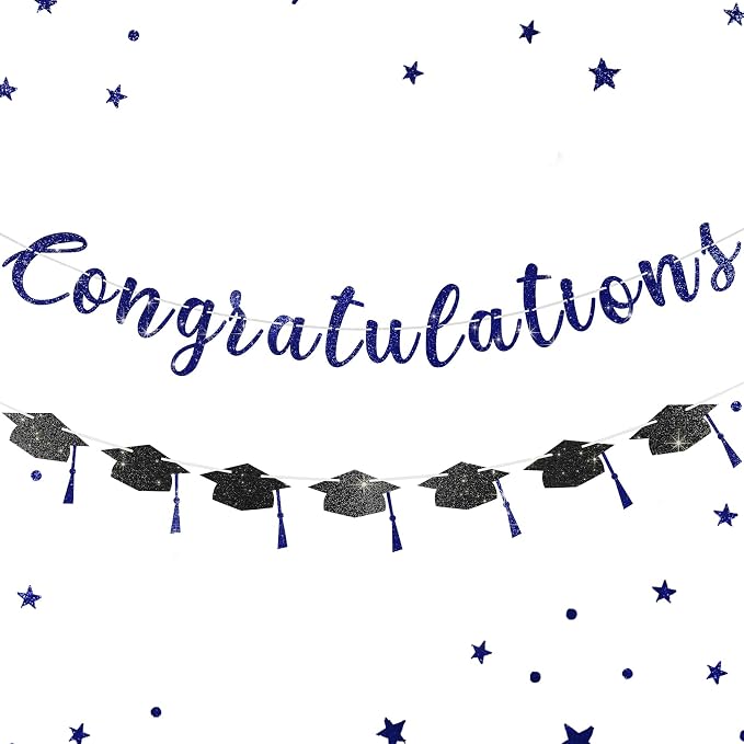 2026 Graduation Banners Party Decorations, Glitter Congratulations by Unknown