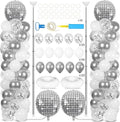 2 Sets Disco Ball Party Balloon Column Stand Kit by Naozinebi