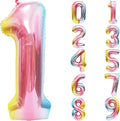 Rainbow Number Balloons Birthday Balloons by United-UnicornsParty