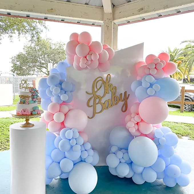 Voircoloria 110pcs Light Blue Baby Blue Latex Party Balloons, 12inch | - Image 5