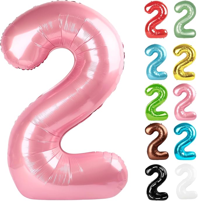 Pearl Pink Number 2 Balloon 40 Inch by IWERP