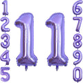 Purple Number 11 Balloon 40 Inch, Large Metallic Foil Number 11 Balloons by Unknown
