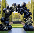 Black Balloon Arch Garland Kit Double Stuffed Matte Black Balloons Different by DOUBLELAYERBALLOON