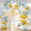 First Communion Blue Balloons Arch Kit 160Pcs, Baptism God Bless Balloon by Unknown