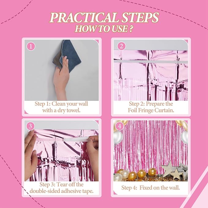 DECOCKRAT 3 Pack Foil Fringe Backdrop - Image 2