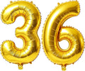 40 Inch Number 36 Balloons for 36th Birthday Party Decorations, 0-100 Gold by FOBELEC