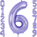 Purple Number 6 Balloon 40 Inch, Big Large Foil Helium Number Balloons by AIQINHU