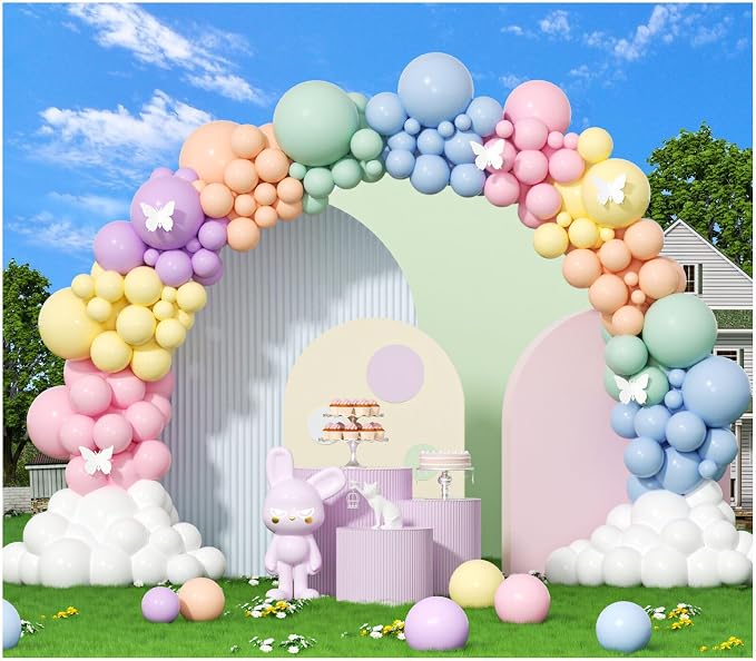 412pcs Pastel Balloon Garland Arch Kit 18 12 10 5 Inch Different Sizes Macaron - Image 8