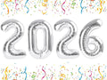 2026 Balloon Numbers Party Decorations, 40In Silver Balloons | Eye-catching by Mluchee