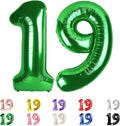 Number 19 Balloon 40Inch for 19 Year Old Birthday Decorations, Dark Green | by Mluchee