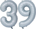 40 In Matte gray Number Balloon Helium Foil Mylar Birthday Balloon Digit 39 | by Exquisitehighqualitypartydecorationstomeetyoureveryneed%EF%BC%81
