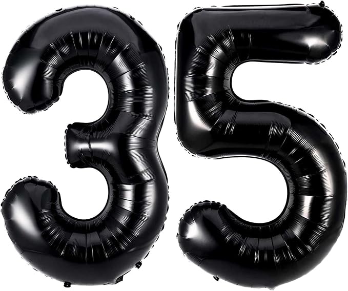 40 Inch Black 35 Balloons Giant Number 35 Balloons Black 35 Birthday Balloons by LHOAVWE