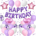 Pink Purple Birthday Decorations by BTZO