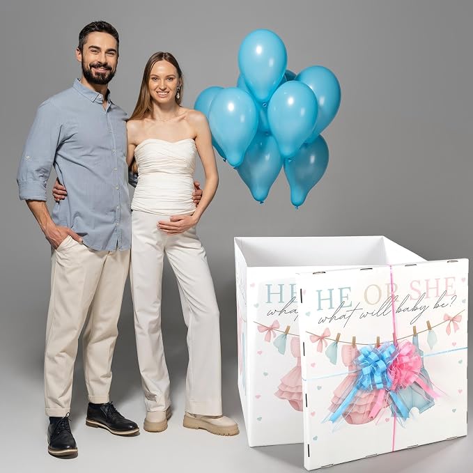 AmazingSpark 28in Giant Gender Reveal Gift Box - Image 5