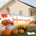 Welcome to Our Patch Large Banner 120x20 Inch, Happy Fall Autumn Harvest by SeasonsFriends