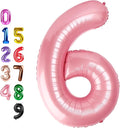 Number Balloons 6 Balloon Pearl Pink by Enyeopd