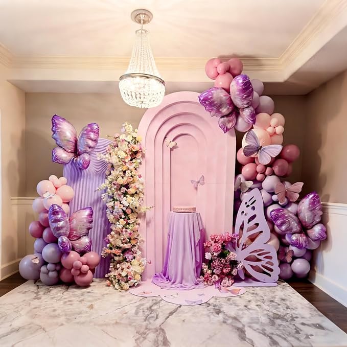 Lukiituke Pink and Purple Balloon Arch Kit - Image 8