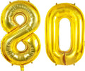 Number 80 Balloons for 80th Birthday Party Decorations, 0-100 Large No.80 by Joycard