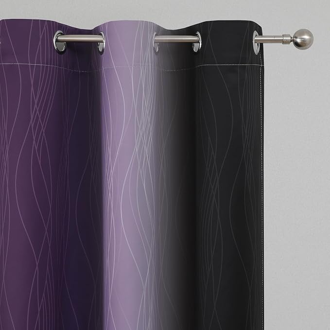 Purple and Black Ombre Blackout Curtains - Image 4