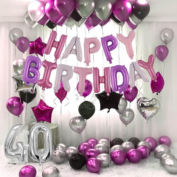 Happy Birthday Balloons Banner, Foil Balloon Personalized Name Letters Balloons - Image 3