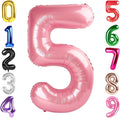 40 Inch Pastel Pink Number 5 Balloon, 5th Birthday Party Decorations | 40 Inch by Hadoife