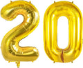 Number 20 Balloons for 20th Birthday Party Decorations, Large No.20 Balloons by Joycard
