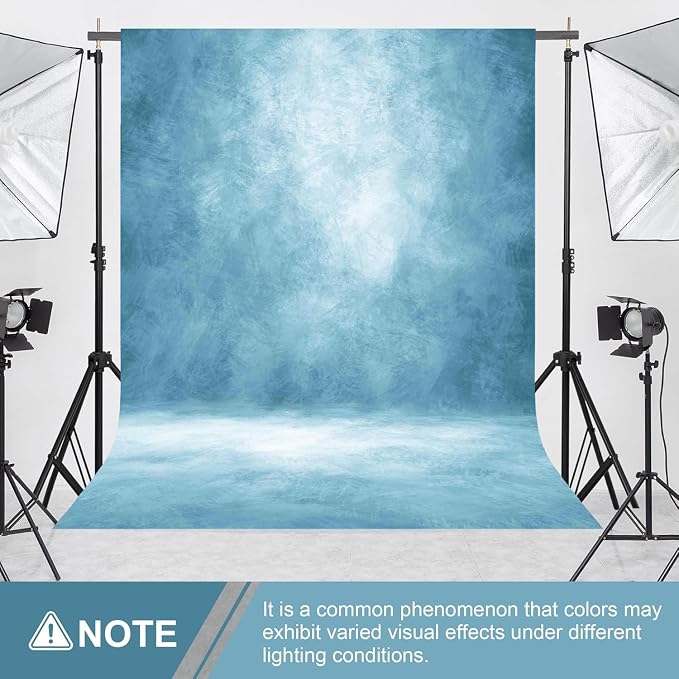 Abstract Photography Backdrop for Photoshoot, Light Blue, No Stand | - Image 2