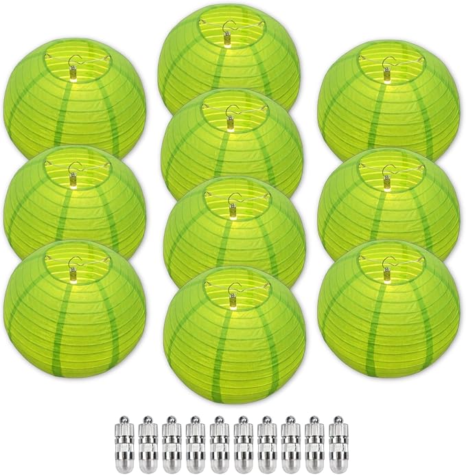 Green Chinese Paper Lanterns by Ethbrisge-