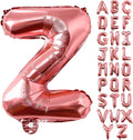 Lovoir 40 Inch Large Rose Gold Letter Z Balloons Big Size Jumbo Mylar Foil by Lovoir