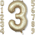 Large Light Gold 3 Balloons, 40 Inch Metallic Champagne Gold Helium Mylar Foil by Isndare