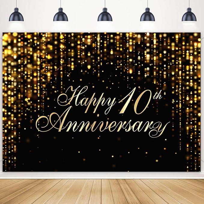 Happy 10th Anniversary Backdrop by Ayayiya