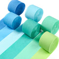 PartyWoo Blue Pastel Green Lime Crepe Paper Streamers 6 Rolls 492 FT | by PartyWoo